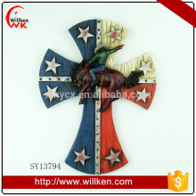 Resin cow boy stars home decor wall hanging cross