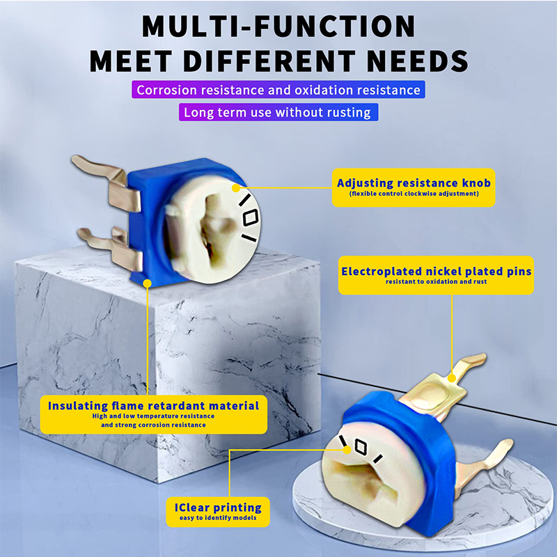 Lorida RM065 RM-065 100 200 500 1K 2K 5K 10K 20K 50K 100K 200K 500K 1M Ohm Trimpot Trimmer Potentiometer Variable Resistor