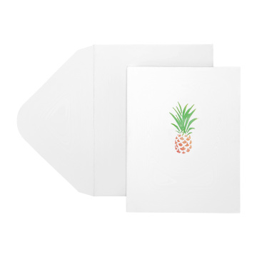 Blank Glitter Pineapple Thank You Cards with Logo