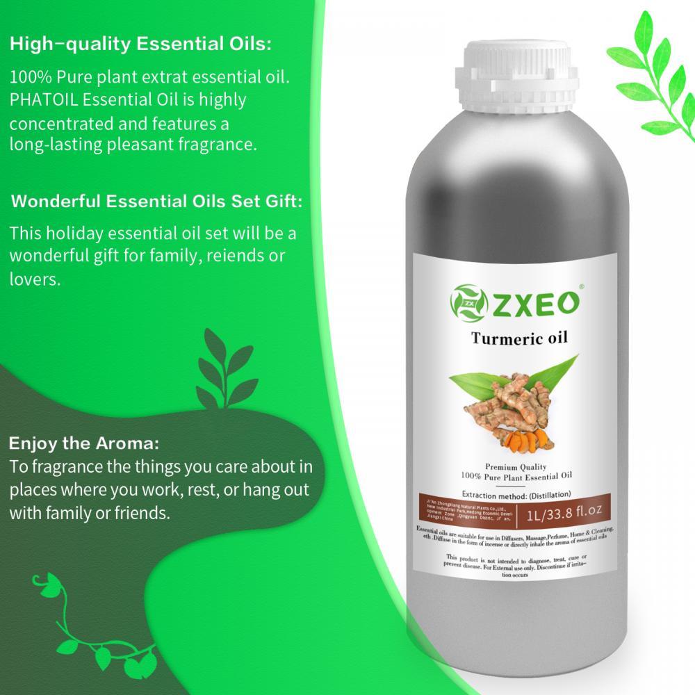 Pure natural organic turmeric oil having a high level of antioxidants