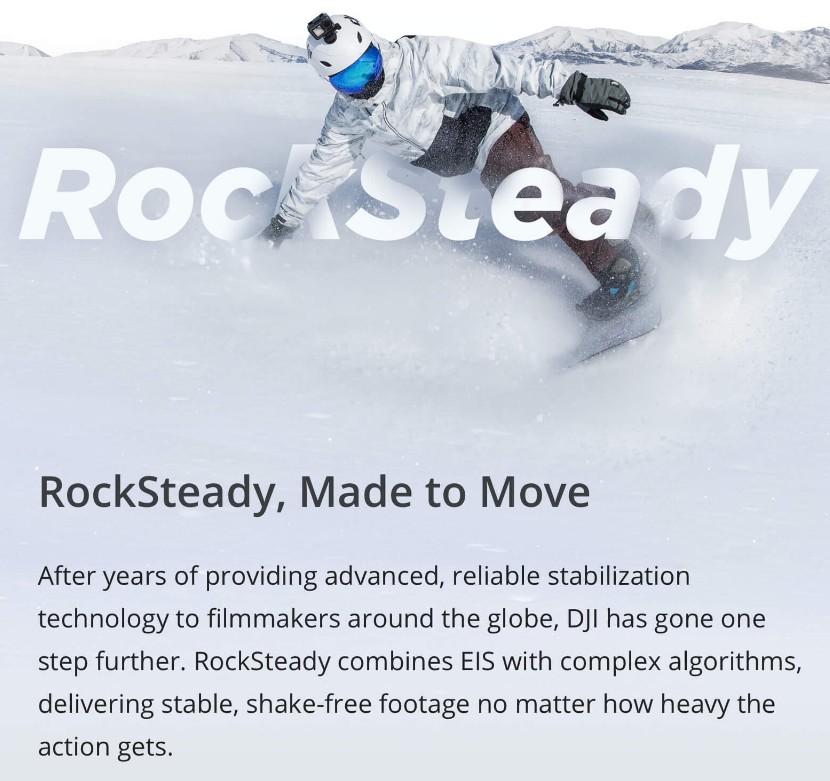 Osmo Action camera with dual screens and RockSteady stabilization