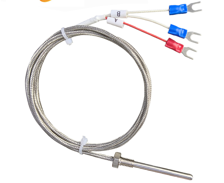 high accuracy probe m6 screw temperature sensores 3 wire rtd pt 100