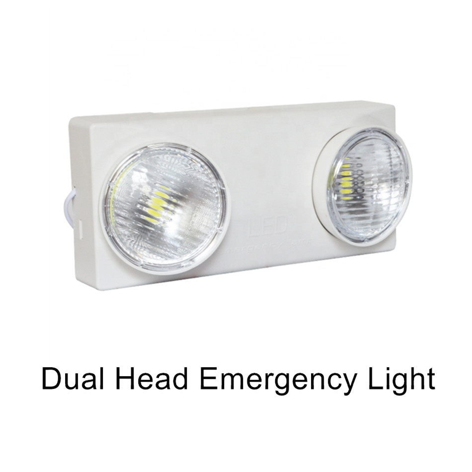 Adjustable Two Head Emergency Light With Battery Backup