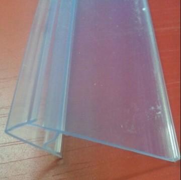 Clear Plastic Shelf Label Holder Clipping on shelf