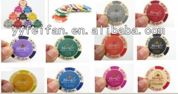 13.5g clay sticker poker chips,monte carlo poker chips