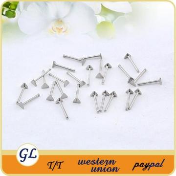 surgical steel labret nose stud, beautiful nose studs, 1mm nose piercing stud