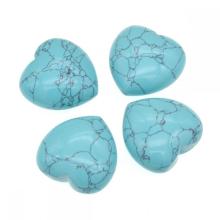 Coeur Turquois 40X40X20MM pour femmes Bijoux de guérison Chakra sans trou