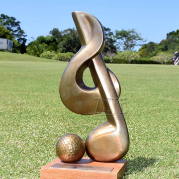 Outdoor garden metal bronze decorative golf ball sculpture