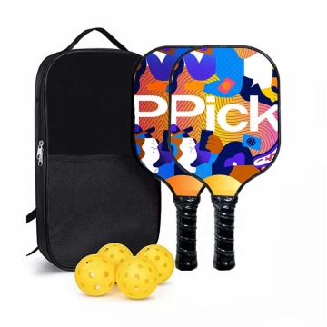 Carbon Fiber Professional Pickleball Paddle Set with 4 Balls