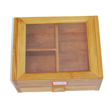 Bamboo tea gift box with acrylic lid