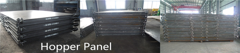 Steel marine hopper panels