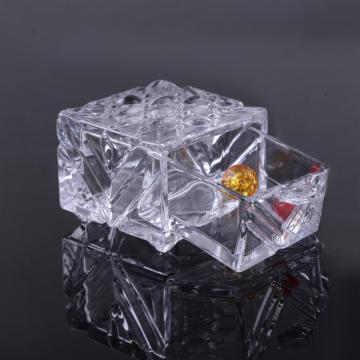 Pattern Glass Clear Jewelry Gift Drawer Box Wholesale