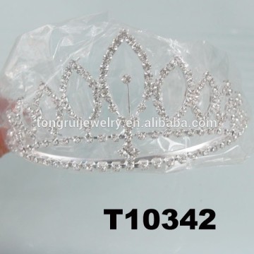 glitter rhinestone metal princess queen crown for sale