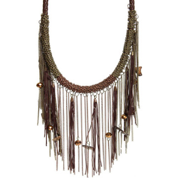 vintage charm Pendent &amp tassels necklace