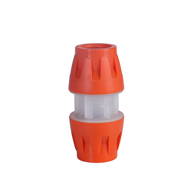 Compression fittings coupler , straight buried fittings end stop microfit connector for hdpe pipes