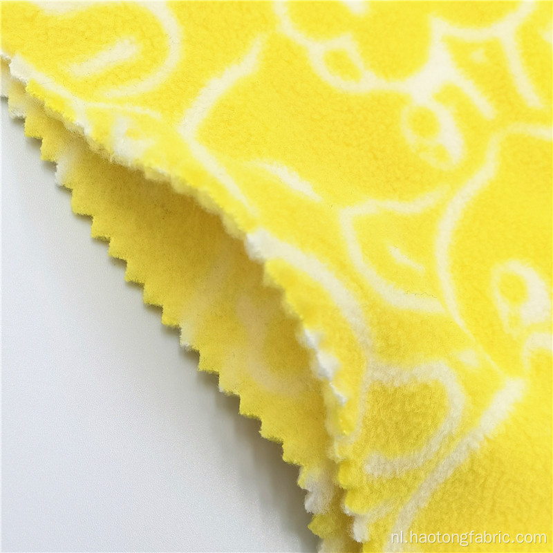 Textiel 100% polyester Print geborstelde polar fleece stof