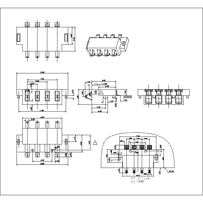 ABT13-04LBXD 2.5mm Pitch 4P Battery Connector