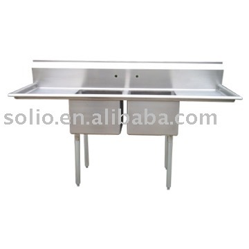Solio Stainless Steel Kitchen Sinks With Two Drainboard