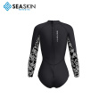 Seaskin Neoprene 2mm de manga longa de biquíni Surfing Meteira