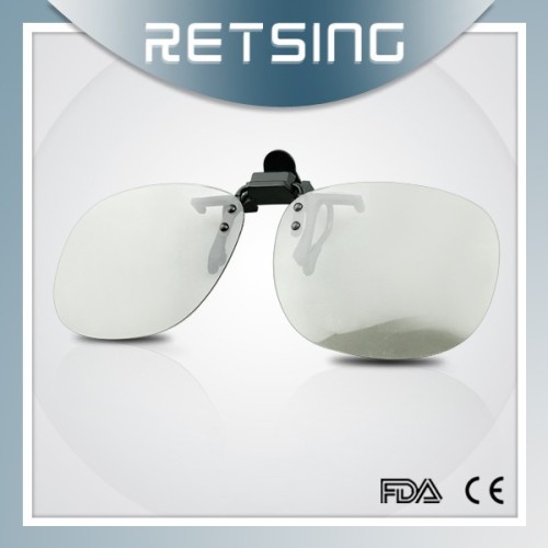 Rimless Circular 3D glasses Clip on 3d plastic glass