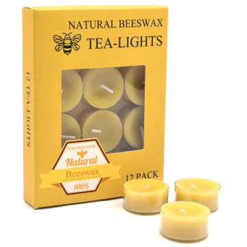 100 Percent Natural Organic Beeswax Tealight Candles