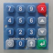 rubber keypad with carbon pill