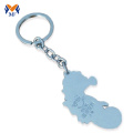 Metal custom logo cute enamel animals keychain