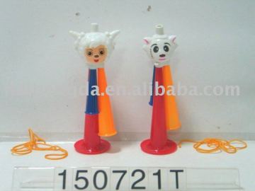 plastic cartoon bugle toy