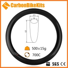 CarbonBikeKits road bicycle carbon rim 23mm width 60mm depth clincher CR60C