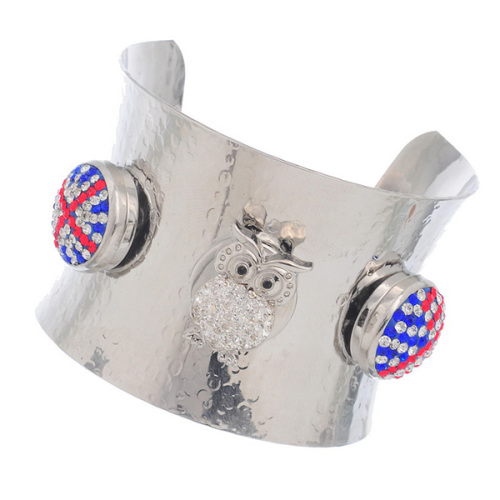 Großhandel Snap Button Cuff Armreif DIY Noosa klobige Armbänder