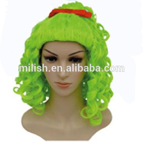 MPW-0466 halloween carnival green Alice curly girl wig