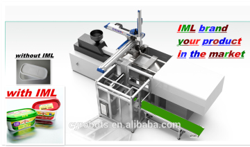 Euro standard IML robot arm in-mold labeling system IML for injection molding machine