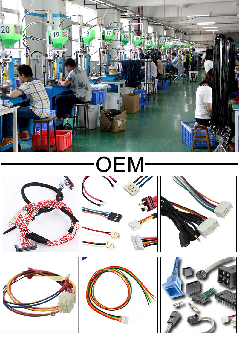 Heat Resistant Custom Cable Assembly Molex JST TE LVDS  Automotive Engine Wire Harness