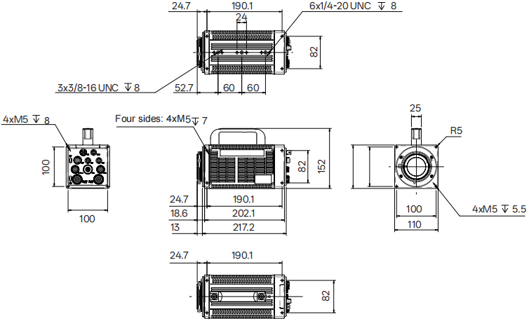 Dibujo de la máquina HC6GS HC6GS Machine Drawing