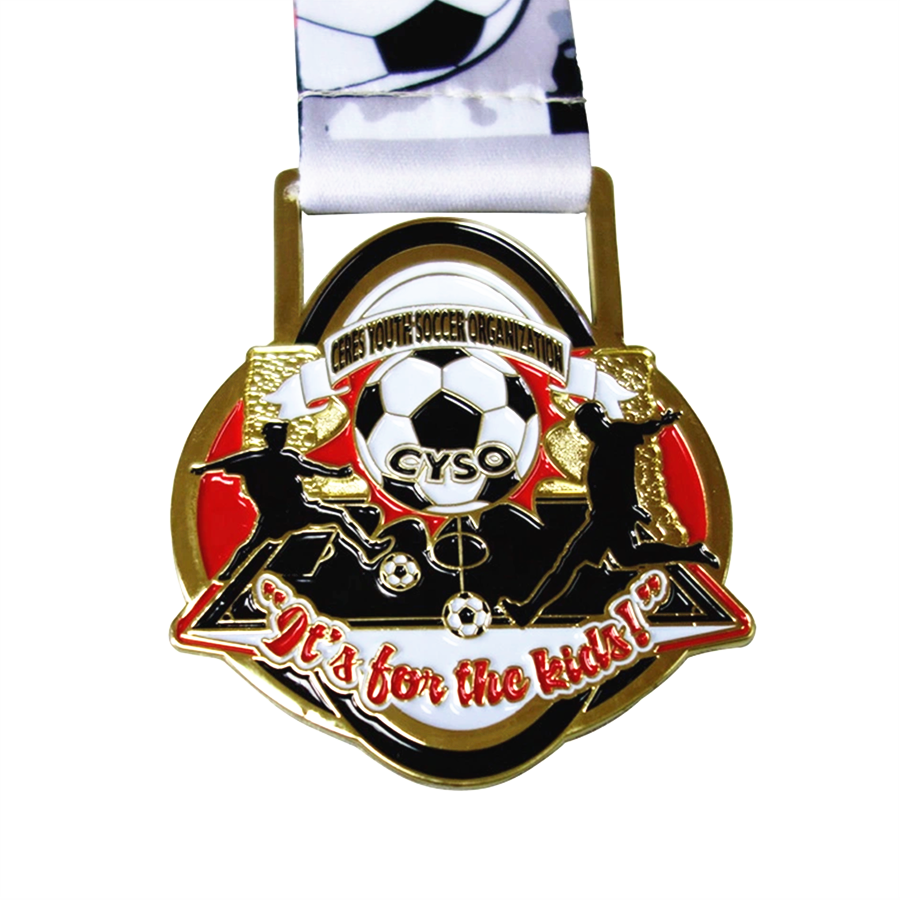 Gold Plated Soccer Medal Png