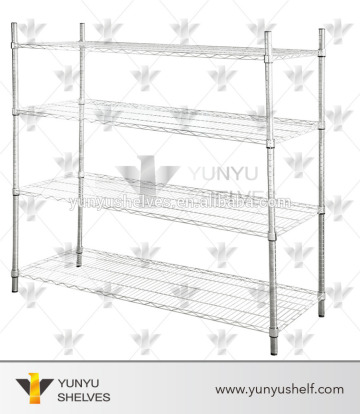 4 layers adjustable chromed exhibit display rack