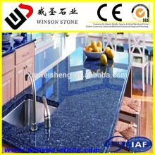 Prefab blue quartz countertop ,Winson top quality engineered quartz countertop on sale