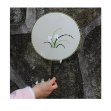 Handcrafted Ancient Chinese Orchid Pattern Fan
