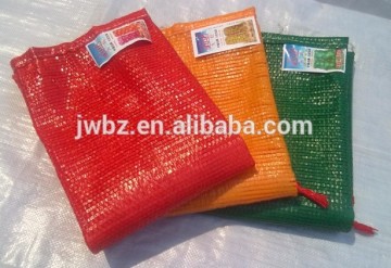 Mesh drawstring bag for vegetable