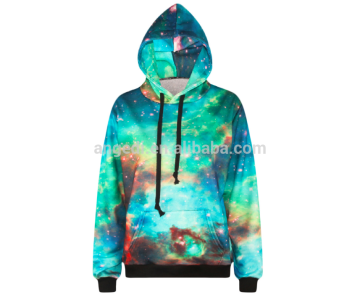 custom fashionable European style ladies and mens all over 3D printing pull over hoodies