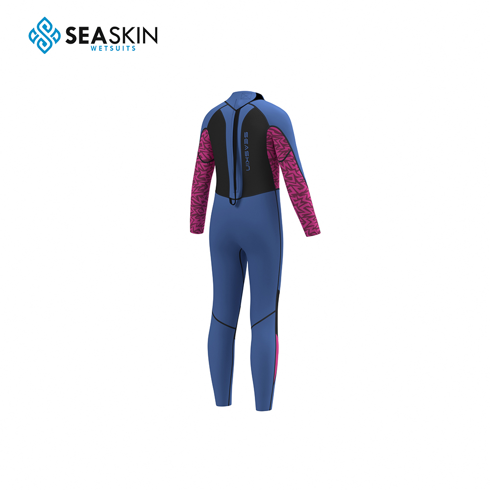 Seaskin Girls 3/2 Néoprène Back Zip WetSuit pour sports nautiques