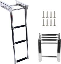 Marine Foldable Ladder Boat Accessories"Allshine Boat Accessories Foldable Ladder Marine Type