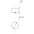 Piëzo -staaf voor ultrasone sensor OD14X10mm