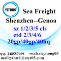 Fret maritime de Shenzhen Shipping Service à Gênes