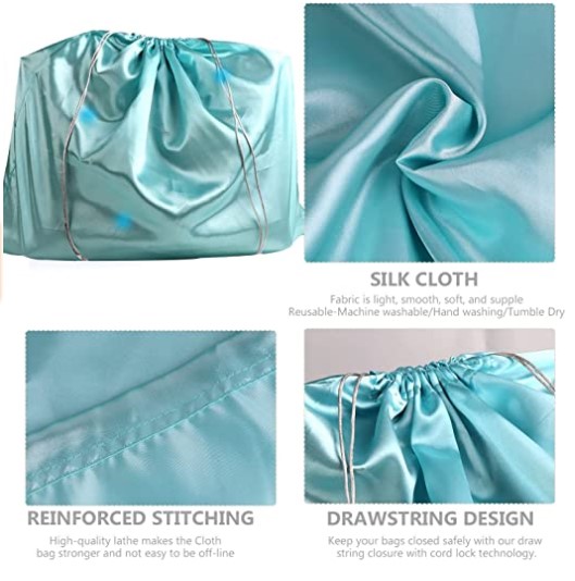 Silk Cloth With Drawstring Pouch