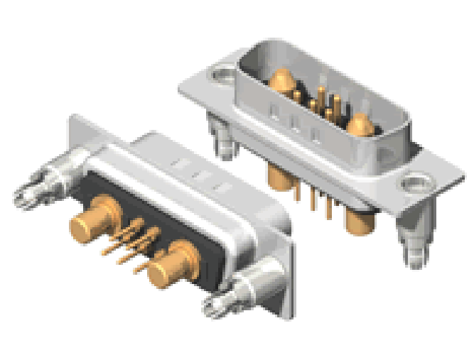 Konektor D-SUB 7W2 Arus Tinggi Pria Solder DIP