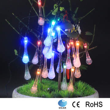 Solar light source rain drop light for Christmas decoration lighting