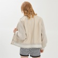 Beige Baseball Jacket Custom On Sale