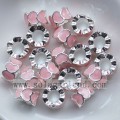 Wholesale Silver With Colorful Oil Dripping Heart Chunky Metal Beads