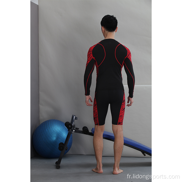 Vêtements de sport pour hommes Ourlet incurvé Sport Tight Fit